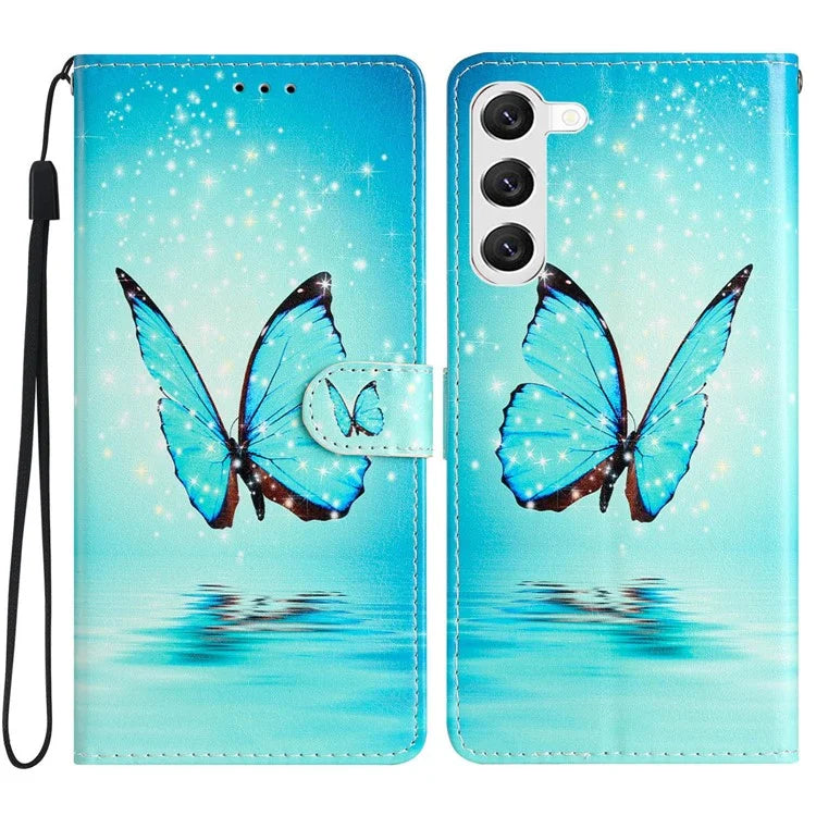 For Samsung Galaxy S24+ Case Pattern Printing PU Leather Wallet Phone Cover