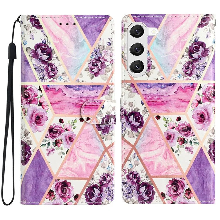 For Samsung Galaxy S24+ Case Pattern Printing PU Leather Wallet Phone Cover