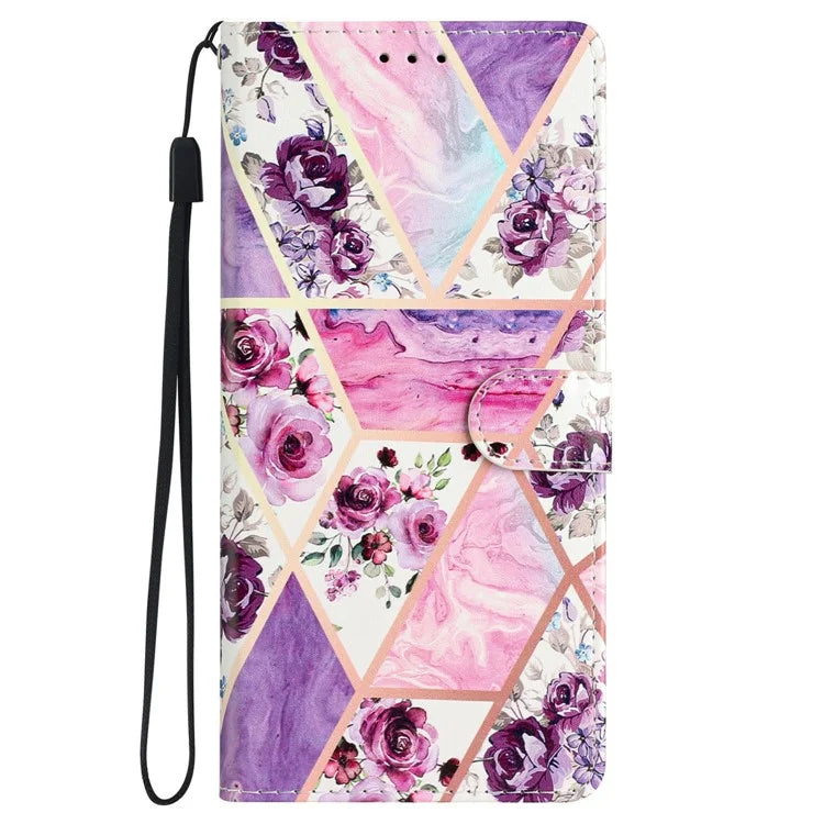 For Samsung Galaxy S24+ Case Pattern Printing PU Leather Wallet Phone Cover