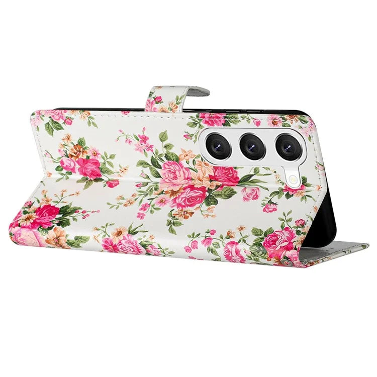 For Samsung Galaxy S24+ Case Pattern Printing PU Leather Wallet Phone Cover
