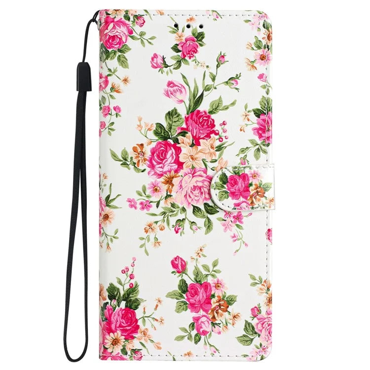 For Samsung Galaxy S24+ Case Pattern Printing PU Leather Wallet Phone Cover