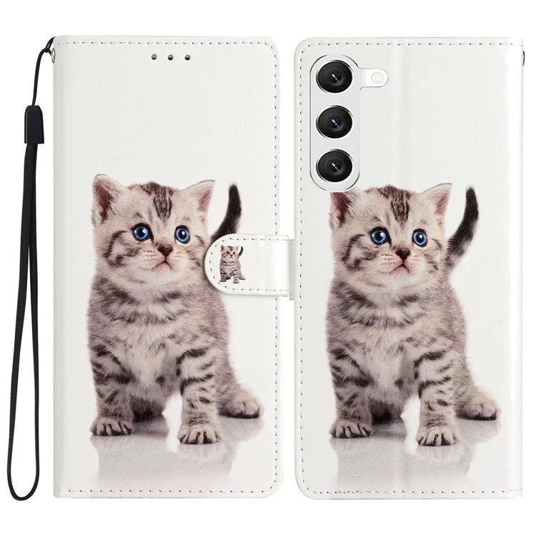 For Samsung Galaxy S24+ Case Pattern Printing PU Leather Wallet Phone Cover