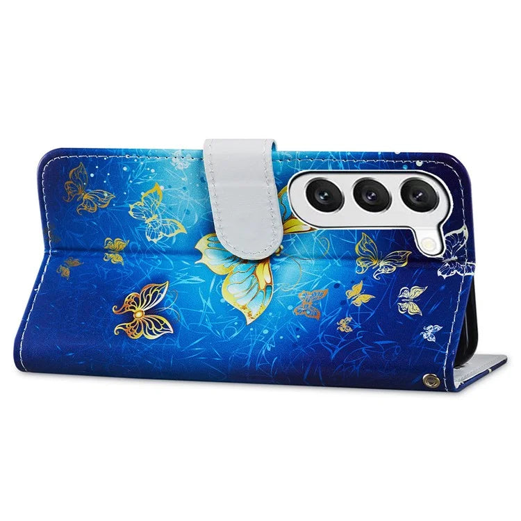 For Samsung Galaxy S24+ Case Pattern Printing PU Leather Wallet Phone Cover