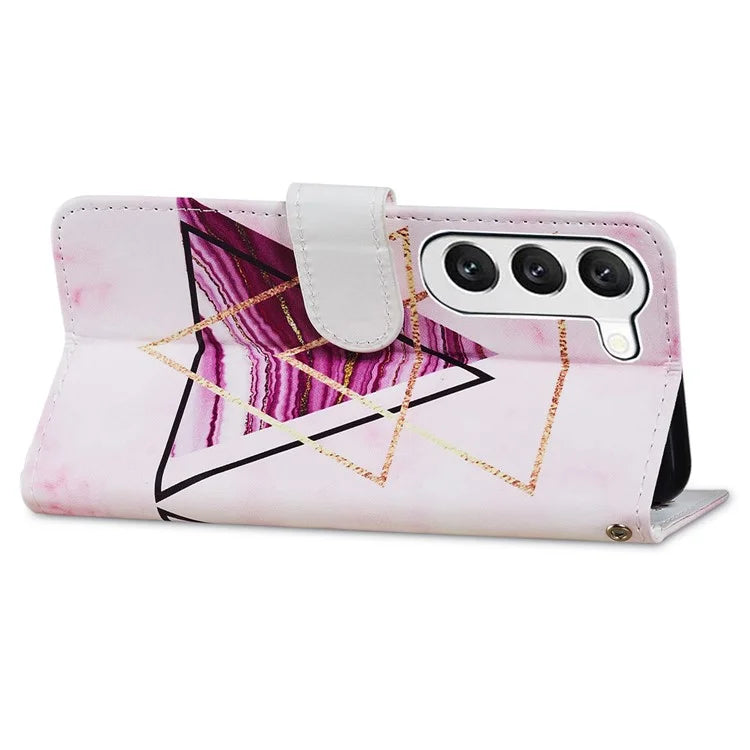 For Samsung Galaxy S24+ Case Pattern Printing PU Leather Wallet Phone Cover
