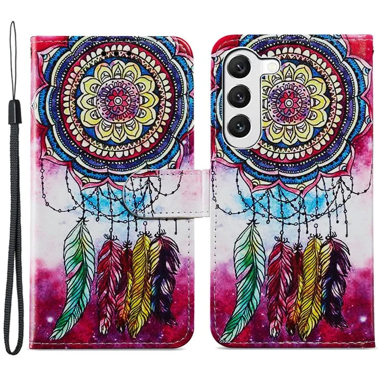 For Samsung Galaxy S24+ Case Pattern Printing PU Leather Wallet Phone Cover
