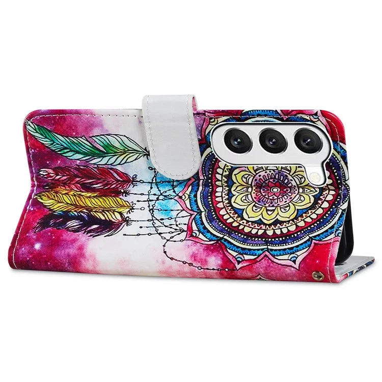 For Samsung Galaxy S24+ Case Pattern Printing PU Leather Wallet Phone Cover