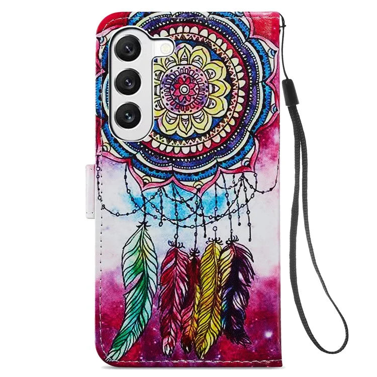 For Samsung Galaxy S24+ Case Pattern Printing PU Leather Wallet Phone Cover