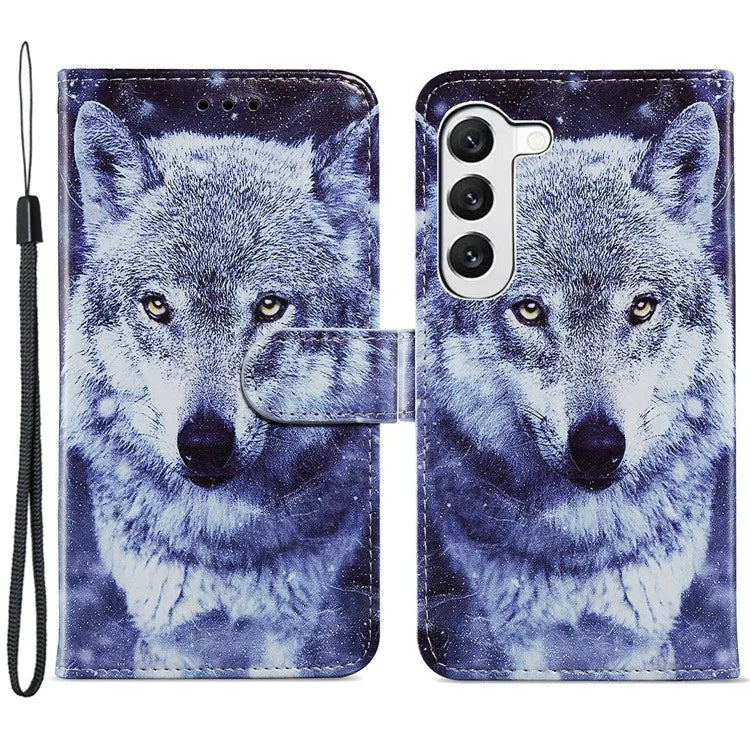 For Samsung Galaxy S24+ Case Pattern Printing PU Leather Wallet Phone Cover