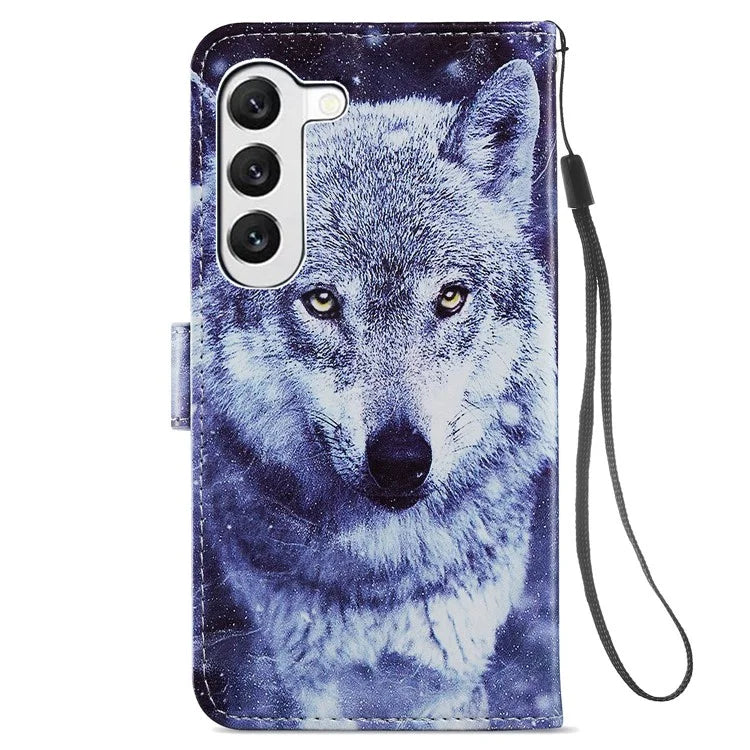 For Samsung Galaxy S24+ Case Pattern Printing PU Leather Wallet Phone Cover