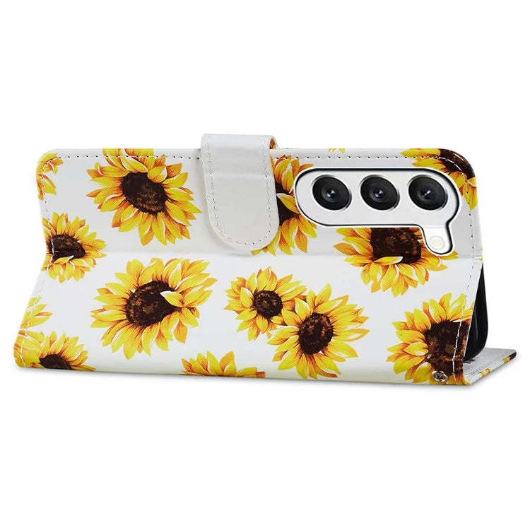 For Samsung Galaxy S24+ Case Pattern Printing PU Leather Wallet Phone Cover