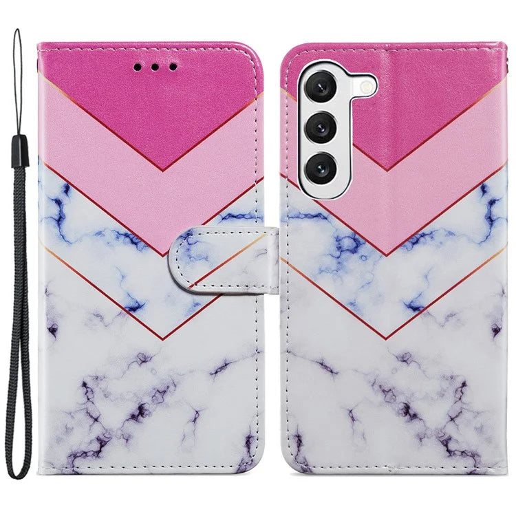 For Samsung Galaxy S24+ Case Pattern Printing PU Leather Wallet Phone Cover