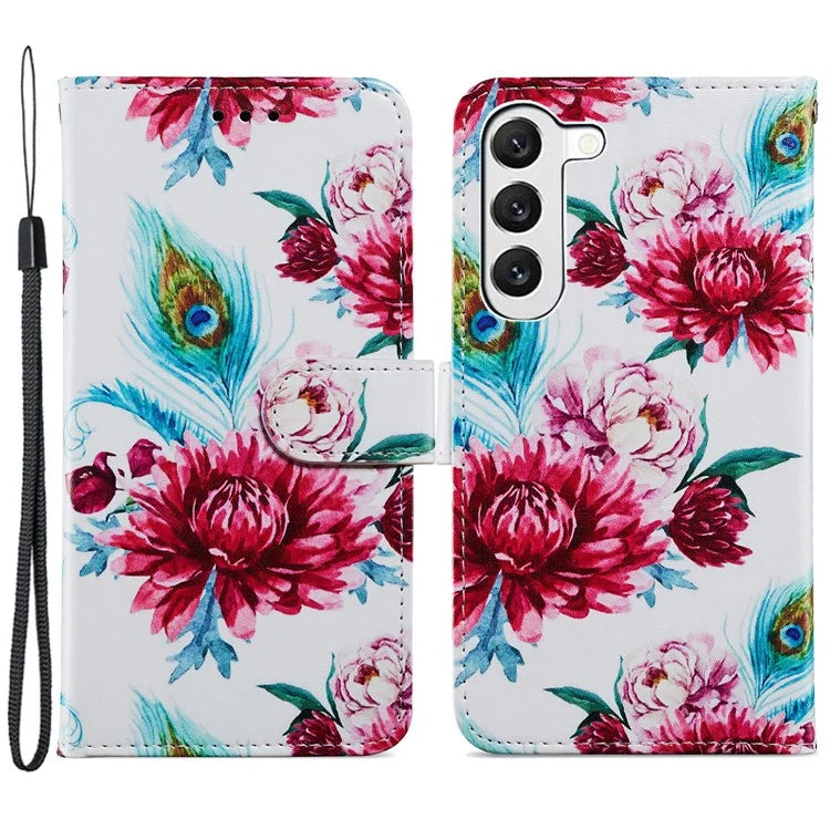 For Samsung Galaxy S24+ Case Pattern Printing PU Leather Wallet Phone Cover