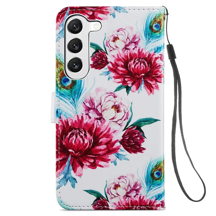 For Samsung Galaxy S24+ Case Pattern Printing PU Leather Wallet Phone Cover