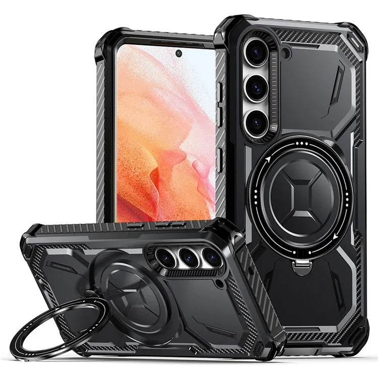 For Samsung Galaxy S21+ 5G Case Foldable Kickstand Magnetic Phone Cover