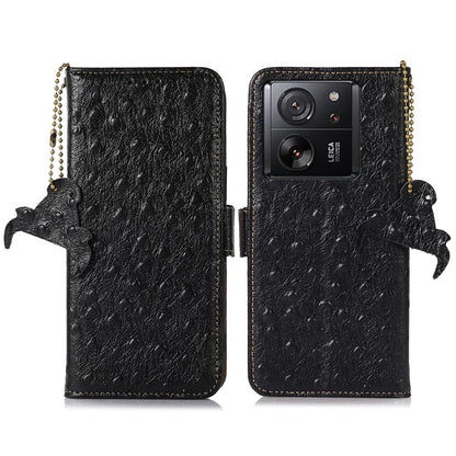 For Xiaomi 13T / 13T Pro / Redmi K60 Ultra Case Genuine Cow Leather RFID Blocking Phone Cover