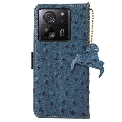 For Xiaomi 13T / 13T Pro / Redmi K60 Ultra Case Genuine Cow Leather RFID Blocking Phone Cover