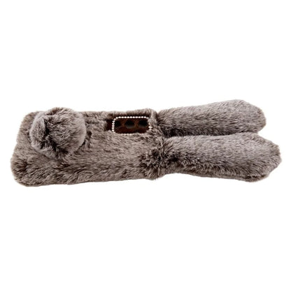 For Samsung Galaxy S24+ Case 3D Bunny Ears Fuzzy Winter Warm Phone Cover