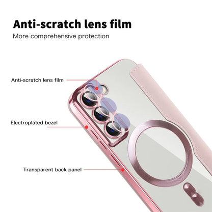 For Samsung Galaxy S22 5G Magnetic Case RFID Blocking Phone Leather Cover