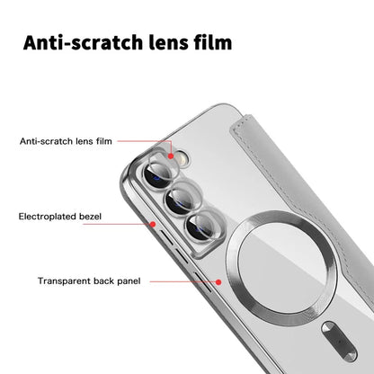 For Samsung Galaxy S22 5G Magnetic Case RFID Blocking Phone Leather Cover