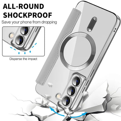For Samsung Galaxy S22 5G Magnetic Case RFID Blocking Phone Leather Cover