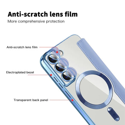 For Samsung Galaxy S22 5G Magnetic Case RFID Blocking Phone Leather Cover