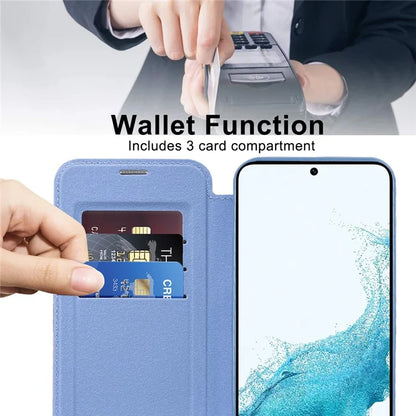 For Samsung Galaxy S22 5G Magnetic Case RFID Blocking Phone Leather Cover
