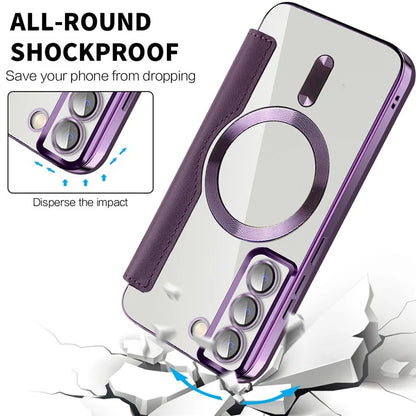 For Samsung Galaxy S22 5G Magnetic Case RFID Blocking Phone Leather Cover