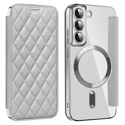 For Samsung Galaxy S22+ 5G Magnetic Case PU Leather Card Holder Phone Cover