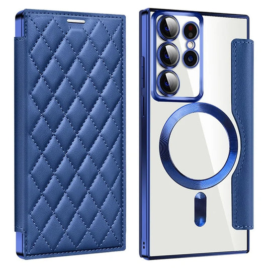 For Samsung Galaxy S22 Ultra 5G Case Card Slots Phone Cover Compatible with MagSafe