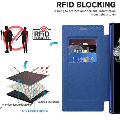 For Samsung Galaxy S22 Ultra 5G Case Card Slots Phone Cover Compatible with MagSafe