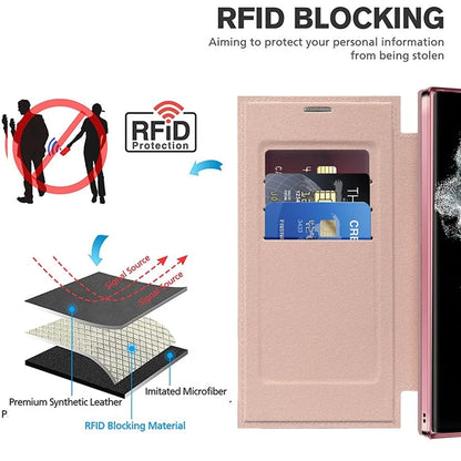 For Samsung Galaxy S22 Ultra 5G Case Card Slots Phone Cover Compatible with MagSafe