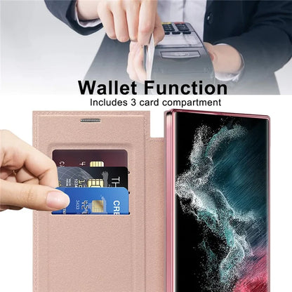 For Samsung Galaxy S22 Ultra 5G Case Card Slots Phone Cover Compatible with MagSafe