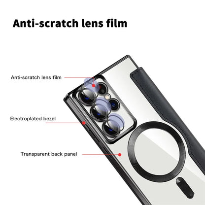 For Samsung Galaxy S22 Ultra 5G Case Card Slots Phone Cover Compatible with MagSafe