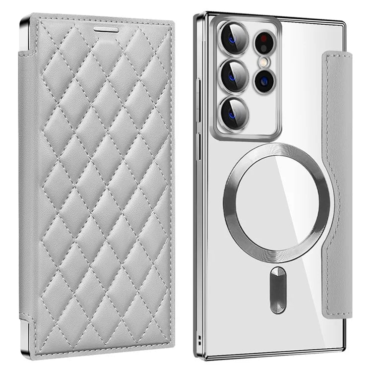 For Samsung Galaxy S22 Ultra 5G Case Card Slots Phone Cover Compatible with MagSafe