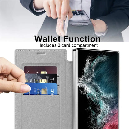 For Samsung Galaxy S22 Ultra 5G Case Card Slots Phone Cover Compatible with MagSafe