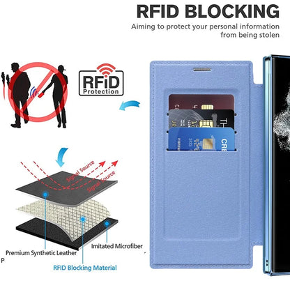 For Samsung Galaxy S22 Ultra 5G Case Card Slots Phone Cover Compatible with MagSafe