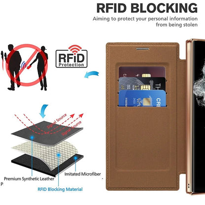 For Samsung Galaxy S22 Ultra 5G Case Card Slots Phone Cover Compatible with MagSafe