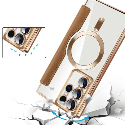 For Samsung Galaxy S22 Ultra 5G Case Card Slots Phone Cover Compatible with MagSafe