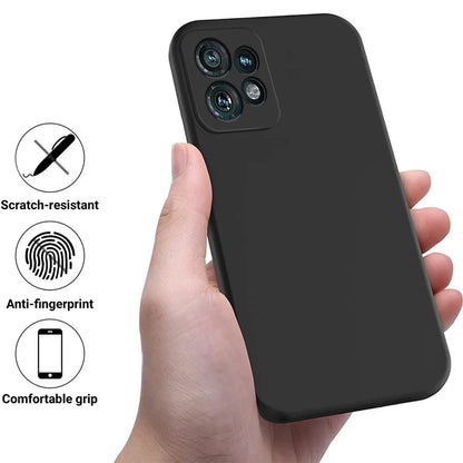 For Motorola Edge+ (2023) Case Liquid Silicone Mobile Phone Cover with Strap