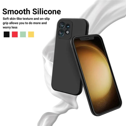 For Motorola Edge+ (2023) Case Liquid Silicone Mobile Phone Cover with Strap