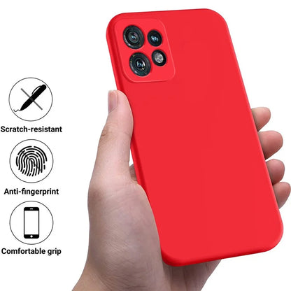 For Motorola Edge+ (2023) Case Liquid Silicone Mobile Phone Cover with Strap