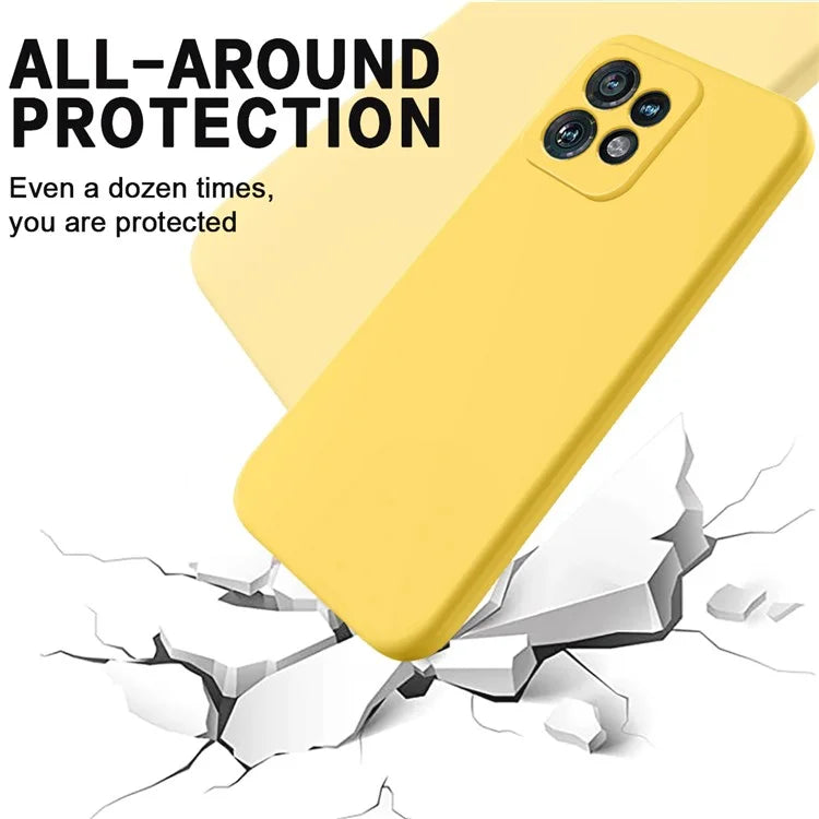 For Motorola Edge+ (2023) Case Liquid Silicone Mobile Phone Cover with Strap