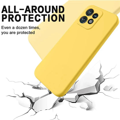 For Motorola Edge+ (2023) Case Liquid Silicone Mobile Phone Cover with Strap