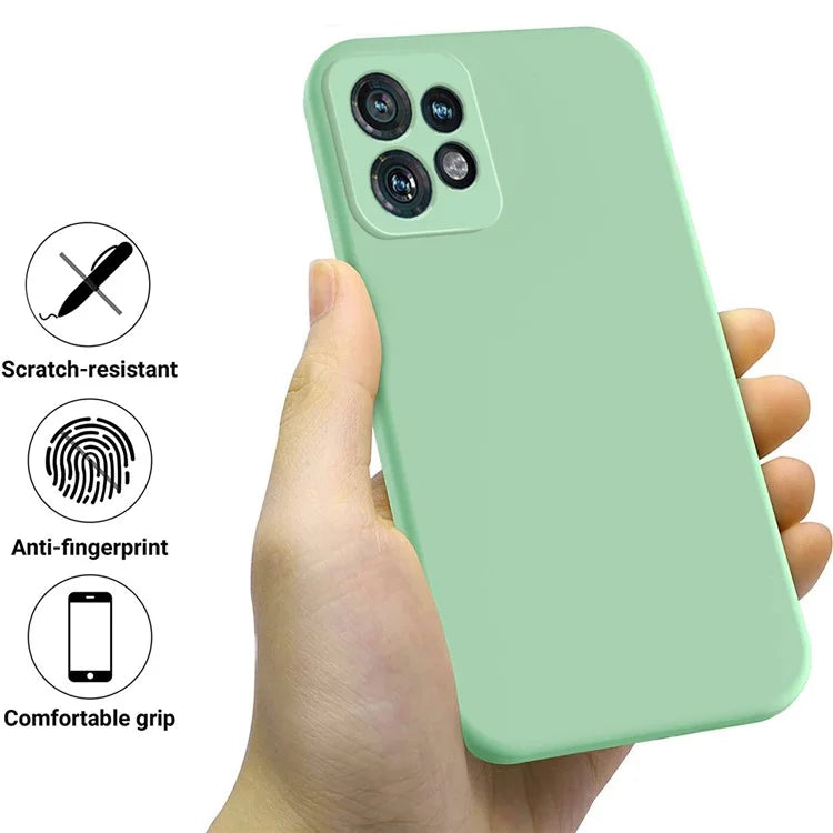 For Motorola Edge+ (2023) Case Liquid Silicone Mobile Phone Cover with Strap