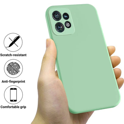 For Motorola Edge+ (2023) Case Liquid Silicone Mobile Phone Cover with Strap