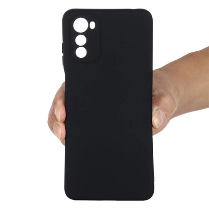 For Motorola Moto E32s 4G Case Anti-scratch Liquid Silicone Phone Cover with Strap