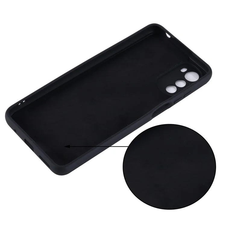 For Motorola Moto E32s 4G Case Anti-scratch Liquid Silicone Phone Cover with Strap