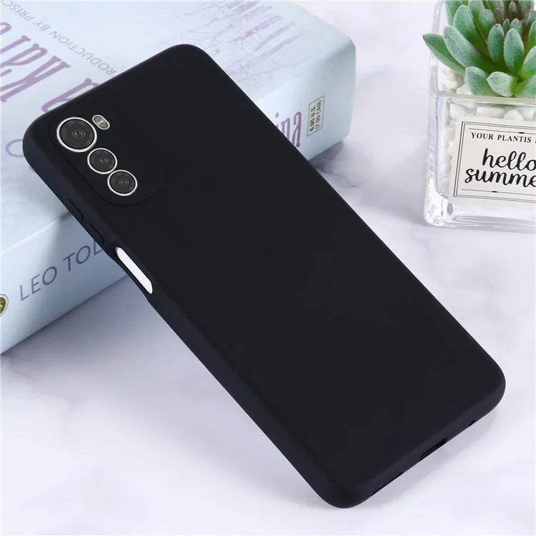 For Motorola Moto E32s 4G Case Anti-scratch Liquid Silicone Phone Cover with Strap
