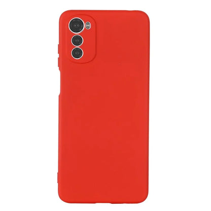 For Motorola Moto E32s 4G Case Anti-scratch Liquid Silicone Phone Cover with Strap
