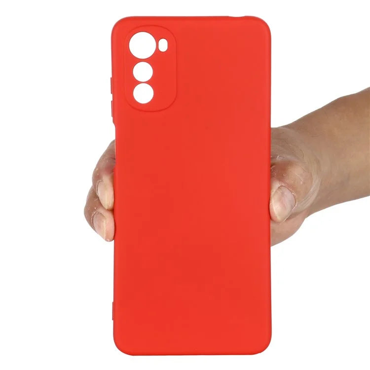 For Motorola Moto E32s 4G Case Anti-scratch Liquid Silicone Phone Cover with Strap